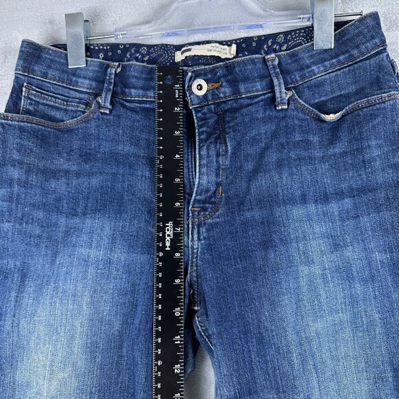 Levi Strauss & Co. 525 Straight Leg Jeans Perfect Waist Womens Size 12 Blue - Picture 9 of 13